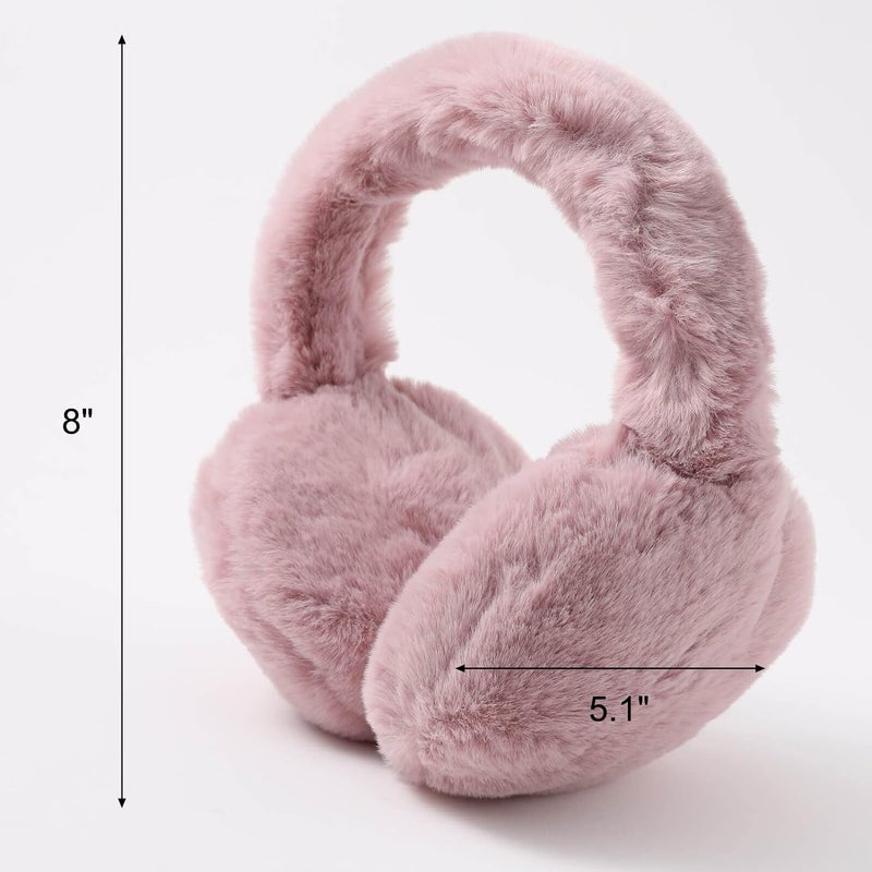 SUNBORRY Store Foldable Ear Muffs for Women, Faux Fur Adjustable Earmuffs for Winter - Image 4